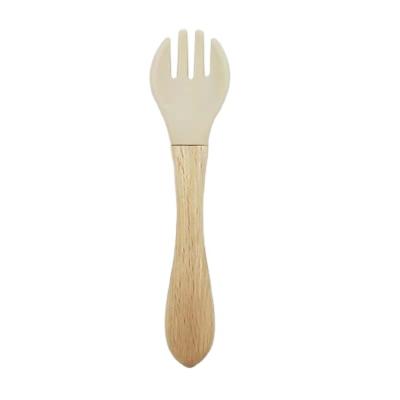 China BPA Free Toddler Eco Friendly Wooden Fork For Kids for sale