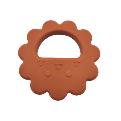 China Eco-Friendly Baby Silicon Teether Flower Shape Newborn Smile Face Customized Teething Toy Infant Toddler Gift Natural Baby Teether for sale