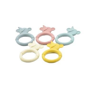 China Elephant Shaped Baby Soft Funny Elephant Shaped Silicone Baby Teether / Silicone Food Grade Eco Friendly Teether for sale