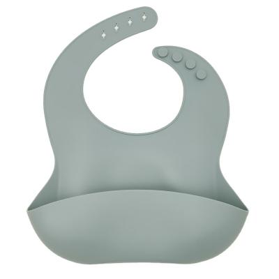 China Soft Eco - Friendly Sustainable Waterproof Easy To Clean Silicone Baby Bib for sale