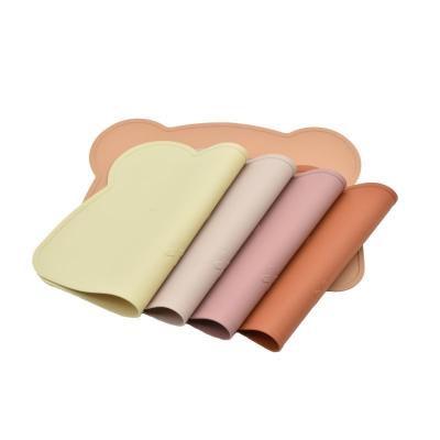 China 100% Sustainable Food Grade Silicone Foldable Place Mat Silicone Place Mat Kids Place Mat Silicone for sale