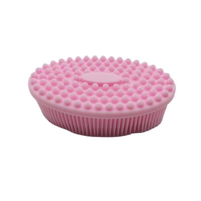 China All Natural Food Grade Silicone Bath Brush Body Shower Massager Silicone Baby Bath Brush for sale