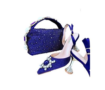 China wholesale italian matching shoe and purse  set in high quality for  fashion wedding/party for sale