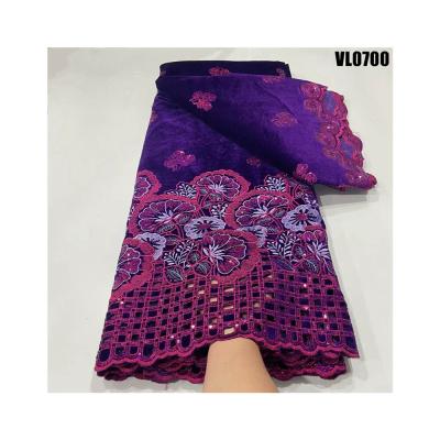 China New fashion lace fabric comfortable velvet lace with sequins  African french lace for wedding embroidery fabric for party for sale