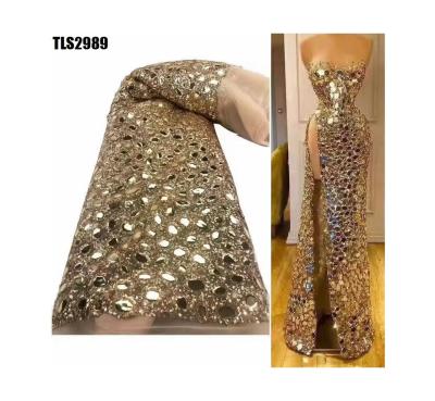 China women party sequin fabric Custom womans Evening Dresses Sequin Waist High Low Satim wed dress Elegant long dresses women for sale