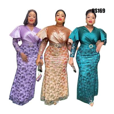 China Fashion Women  Elegant Sexy Bodycon long  Dress African Big Size Dresses african french lace women dress for sale