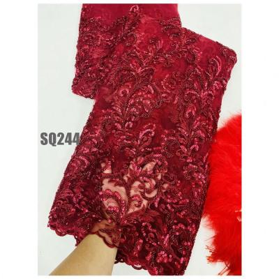 China Modern Novel Design Factory Manufacturer Black Embroidery Fabric for sale