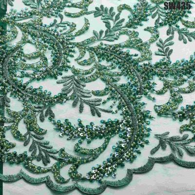 China Factory Custom Cheap Competitive Price Sequin Fabric Embroidery Lace for sale