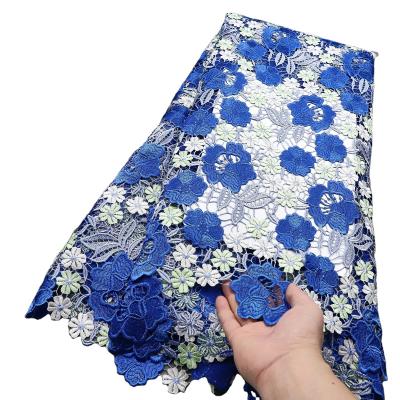 China Supoo Latest Cord Guipure Lace Heavy lace Sewing Material African Lace Fabric for sale