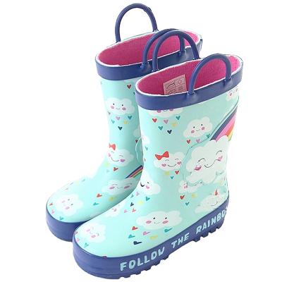 China Recyclable rainy day half waterproof shoe for kids rubber rain boots wholesale for sale