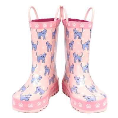 China Recyclable Rainy Season Products Designer Waterproof Boots Kids Rubber Rain Boots for sale