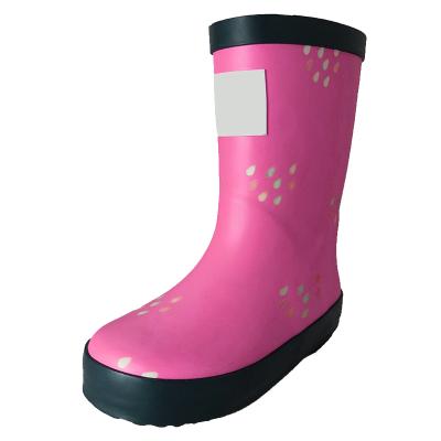 China Recyclable Wholesale Brand Factory Change Color Shoes Kids Rubber Rain Boots Waterproof for sale