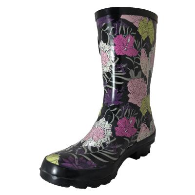 China Recyclable Wholesale Waterproof Safety Gum Rubber Shoes Boots Rain Boots For Women for sale