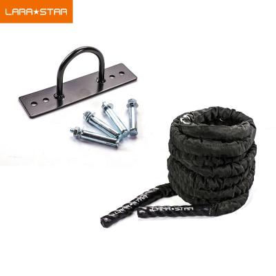 China Durable Steel Rope Anchor Battle Accessories Heavy Duty Fitness Bodybuilding Equipment Gym Wall Mount Bracket Set for sale