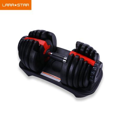 China Wholesale Adjustable Dumbbell Disc 52.5LB 24kg Dumbbell Set Fitness Equipment For Weightlifting Bodybuilding for sale