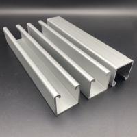 China Aluminum C Profile 41x41 Slotted Plain Unistrut Channel for sale