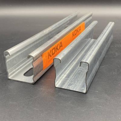 China Construction 41x21 Zinc Plated Strut Channel with Stiffener for sale