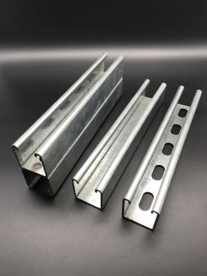 China Construction Slotted Solid 3m 6m Custom Unistrut Channel Rail for sale