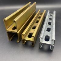 China Custom Size 41x21 41x62 Yellow Zinc Slotted Back to Back Strut Channel à venda