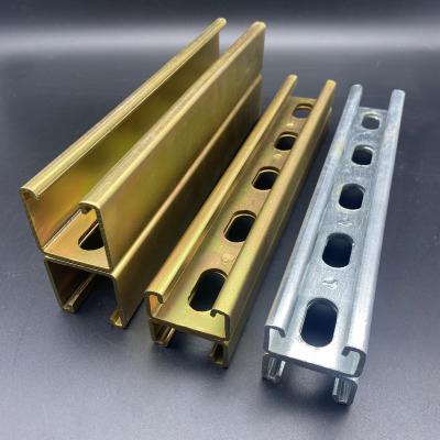 China Manufacturer Gold Galvanized Slotted Double Strut Channel for sale