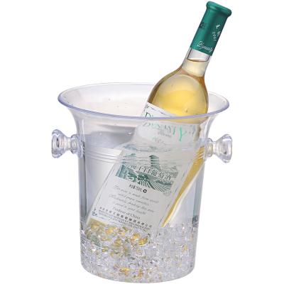 China Eco-Friendly 3L crystal plastic champagne beer wine bottle ice bucket for sale