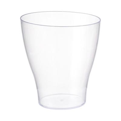 China Sustainable party serving clear PS plastic ice pail for wine bottle carrier for sale