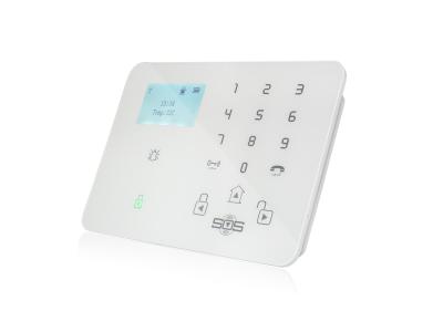 China White GSM Wireless Burglar Alarm Systems With 7*24 Hours Safety Applications for sale