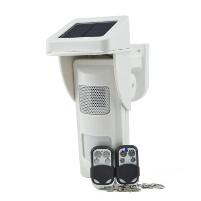 China Solar Alarm PIR Detector with Sound and Light Alert with Record Alarm Voice Yourself for sale