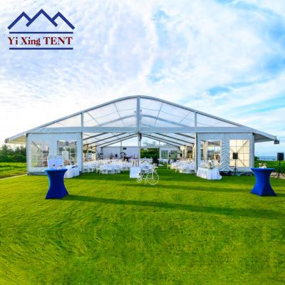 China Outdoor Event Arch Frame Part For Rent PVC Fabric Activity Shopping Marquee Flame Retardant Transparent Tent Malaysia for sale