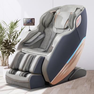 China Amazon Hot Sale 4d Body Massage Chair SL Track Weightlessness PU Leather Chair for sale