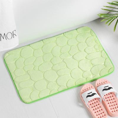 China Sustainable Hot Sale 3D Cobblestone Waterproof Soft Bath Flooring Memory Foam Non-Slip Mat for sale