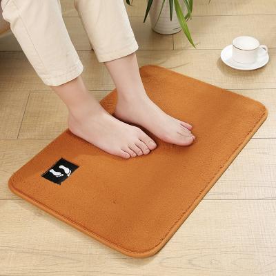 China Solid Color Viable Modern Rectangle Non Slip Comfortable Memory Foam Bath Mat for sale