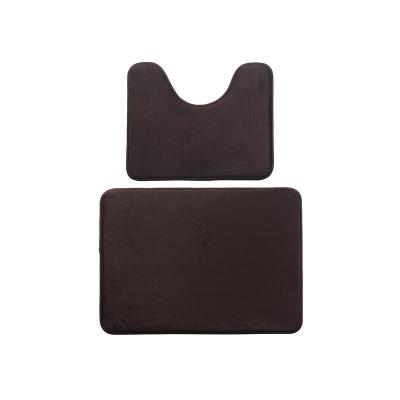 China Sustainable Household 2pc U-Cut Memory Foam Soft Comfortable Bath Mat Non Slip for sale