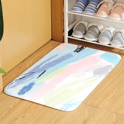 China Sustainable Popular Soft Absorbent 50*80cm Memory Foam Bath Mat Antislip for sale