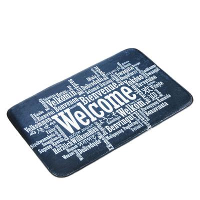 China Washable Bath Mat Flannel Floor Mat Washable Warm Non-Slip Foam Floor Ins Style Bathroom Mat for sale