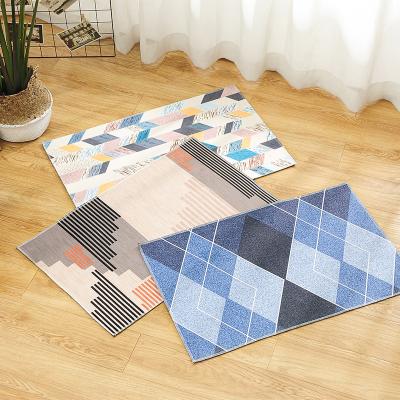 China Hot Selling Washable Folding 3D Print Crystal Velvet Door Mats Comfortable for sale