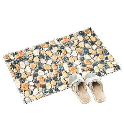 China Non-slip Copy Crystal Velvet Door Mat Soft PVC Dot Backing 3d Popular Style Washable for sale