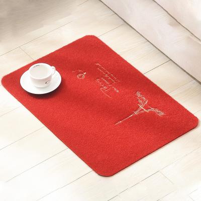 China Factory Price Washable Anti-Slip Dirt-Resistant Embroidered Flooring Mat For Home for sale