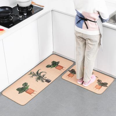 China Wholesale Two Kitchens Printed Rug Non-Slip Comfortable Kitchen Luxury Large Rug Anti-fatigue Washable Kitchen Mat Set for sale