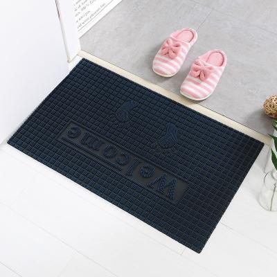 China Washable Home Soft Home Solid PVC Door Mat Disinfecting Door Mat Shoe Entrance Clean Door Mat for sale