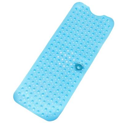 China Shape 40*100cm Rectangular Viable Dots Design Bathroom Mat Pvc With Suction Cups for sale