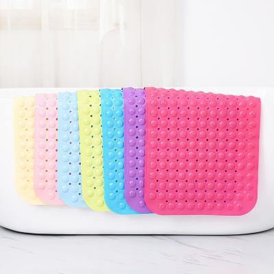 China Sustainable Wholesale Colorful PVC Bathroom Bathtub Mat Plastic Anti-Slip Foot Mat for sale