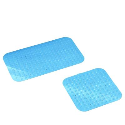 China Washable Colorful Updated Bathroom Cover PVC Shower Mat Suction Massage Point Ero-friendly Bathroom Mat for sale