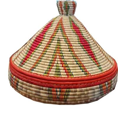 China New Classical/Post-modern Ethiopian eritrea hand made mesob basket woven serving basket for sale