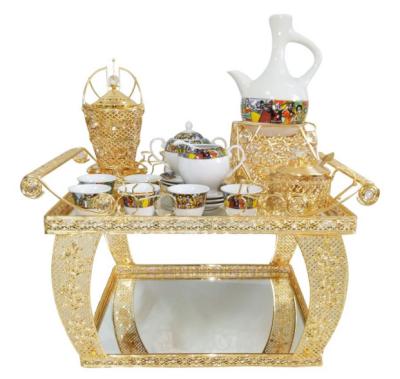 China Metal rekebot habesha coffee table mediterranean traditional ethiopian eritrean set for sale