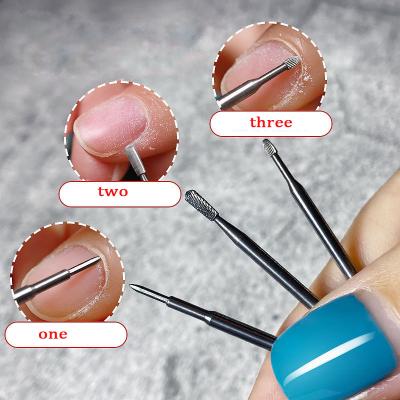 China Nail Art Beauty Bview Tools Ready to ship 5 in 1 Polish Steel Art Drill Bits Nails Beauty Manicure Holder Nail Polish for sale