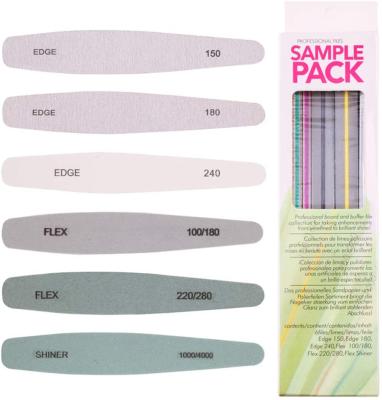 China For Manicure Nail Professional Washable 6Pcs Double Sided Emery Board Nail Buffer File For Forming Nails for sale