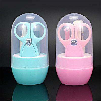 China ABS+stainless Steel Newborn Baby Nail Manicure Care Kit With Baby Nail Clippers Scissor Folder Tweezers for sale