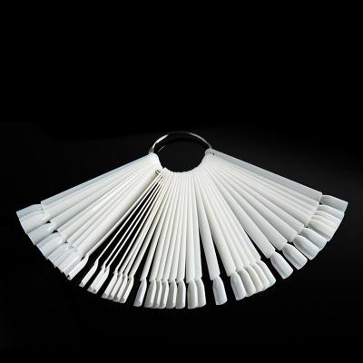 China Fan Shape Nail Art Polish Display Tips False Helix Shaped Sample Sticks for sale