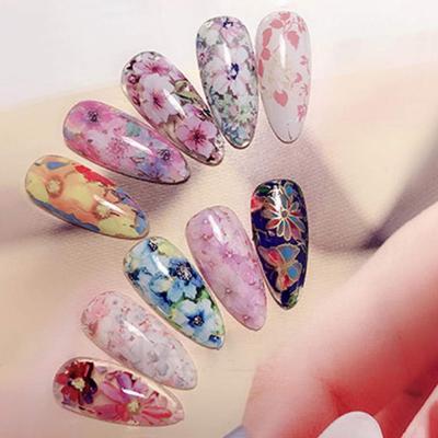 China 3d Nail Foil Decals Nail Art Decorations Stickers For Designers Acrylic DIY Transfer Foil Decals for sale